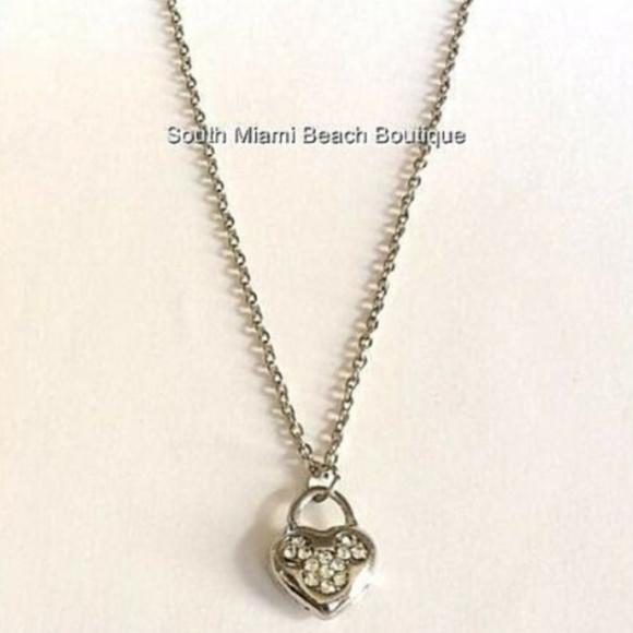 Mickey Mouse Ears Heart Necklace Crystal Disney 18-21" Valentines Day Gift - Picture 4 of 8
